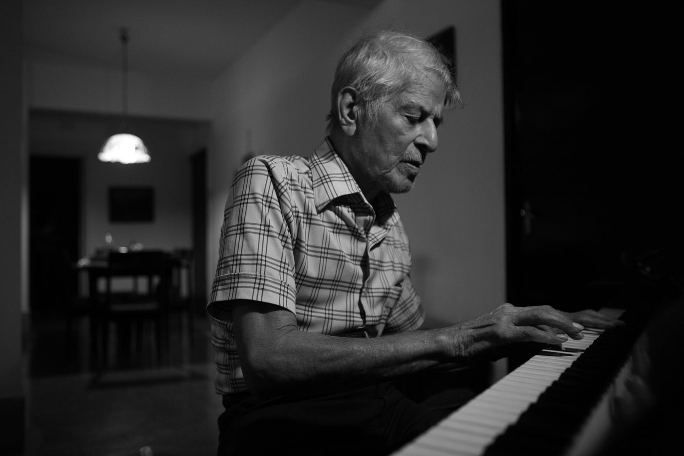 Mickey Correa Playing the piano