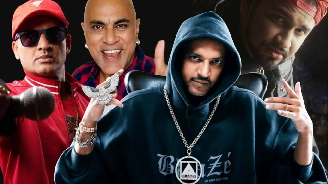 collage of indian rappers