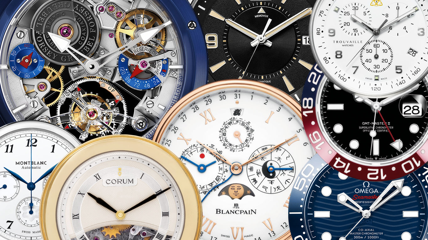collage of various watch dials