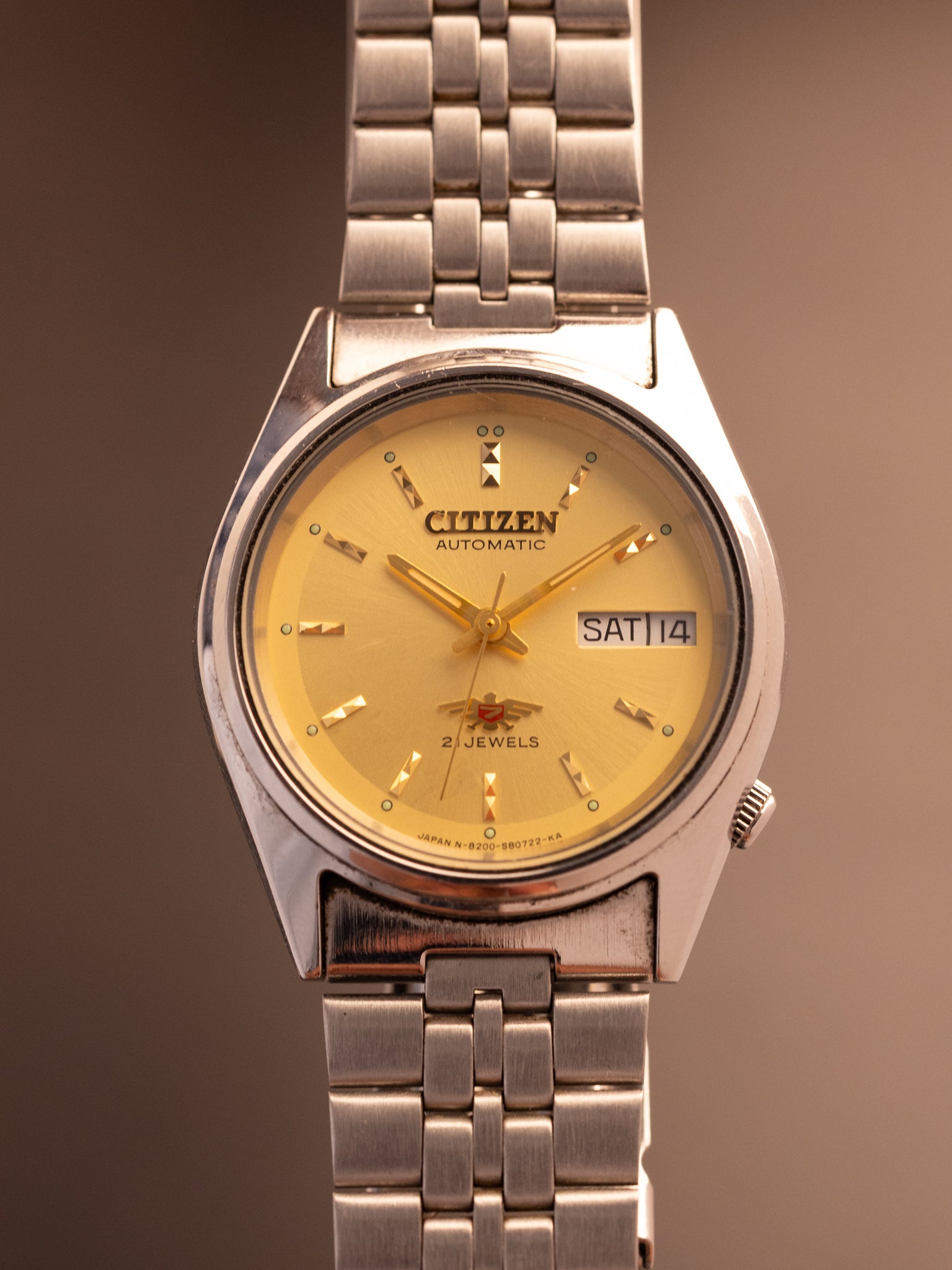 稼働 Citizen Eagle Seven 4-039858 HST自動巻き Vintage Citizen Eagle 7 Automatic Day/Date Japan Made 21 Jewels