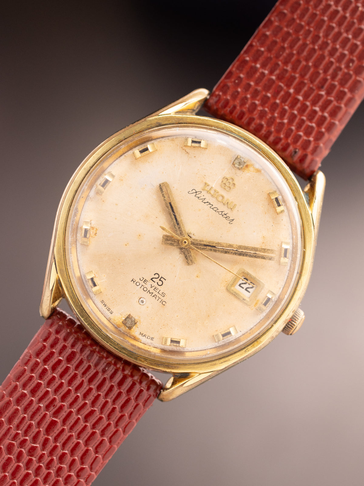 Titoni Airmaster Gold 25 Jewels Rotomatic Super (Ref. 807-355) (35mm; Automatic) Rare