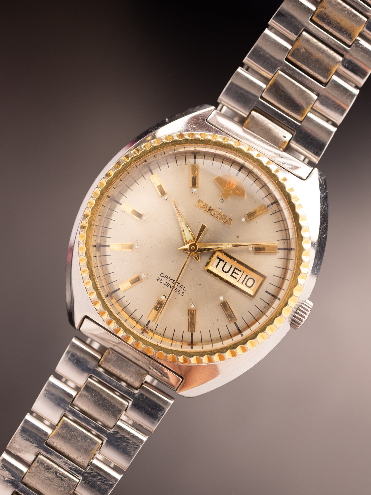 Sakura Crystal 21 Jewels (Ref. C-0032) (38mm; Automatic) (Rare)