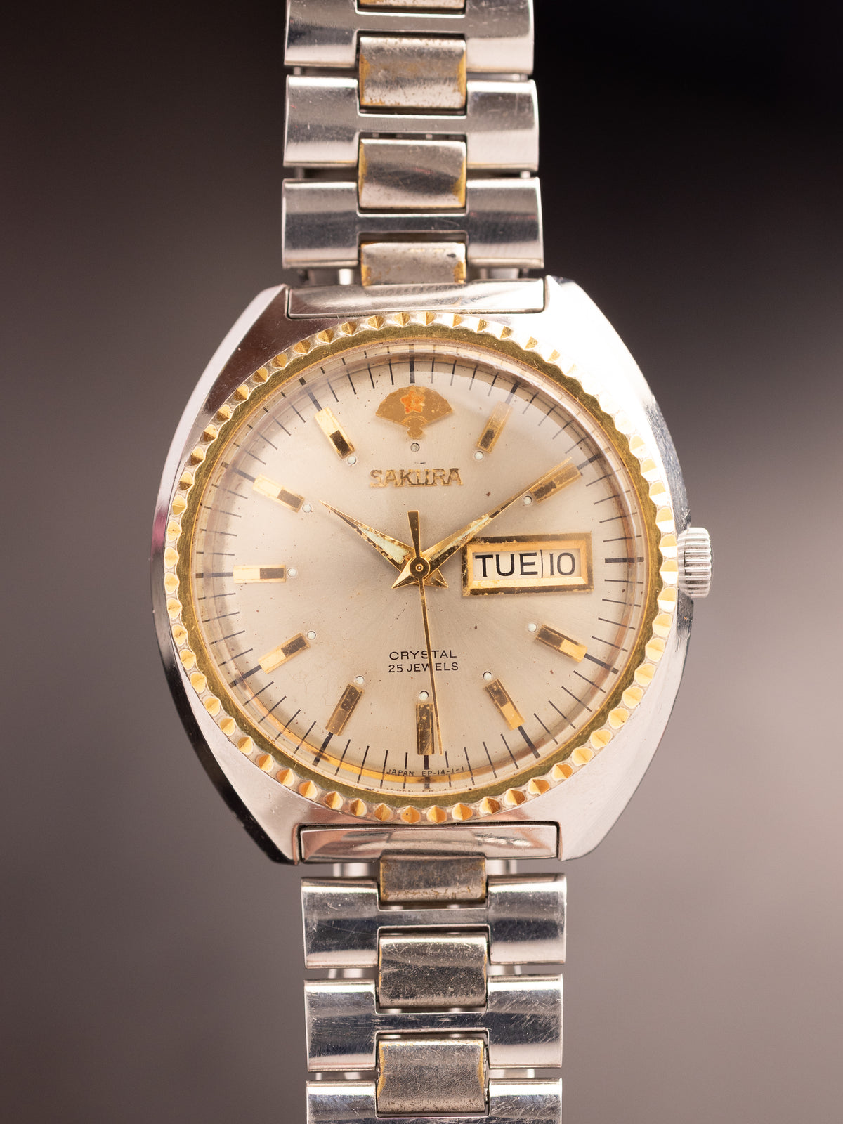 Sakura Crystal 21 Jewels (Ref. C-0032) (38mm; Automatic) (Rare)