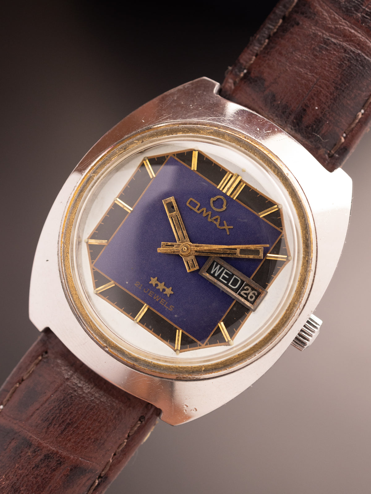 OMAX Jumbo 3D Purple (Ref. 3513 G) (37mm; Automatic)