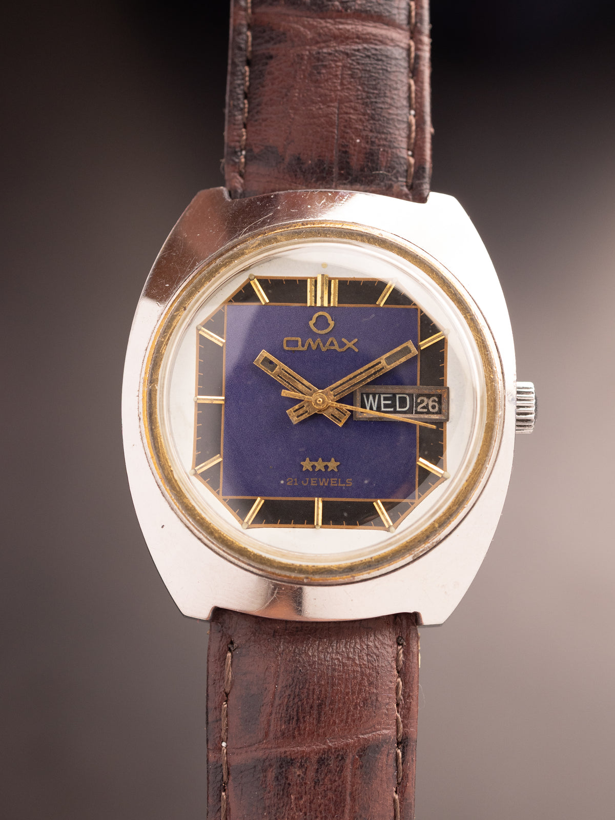 OMAX Jumbo 3D Purple (Ref. 3513 G) (37mm; Automatic)