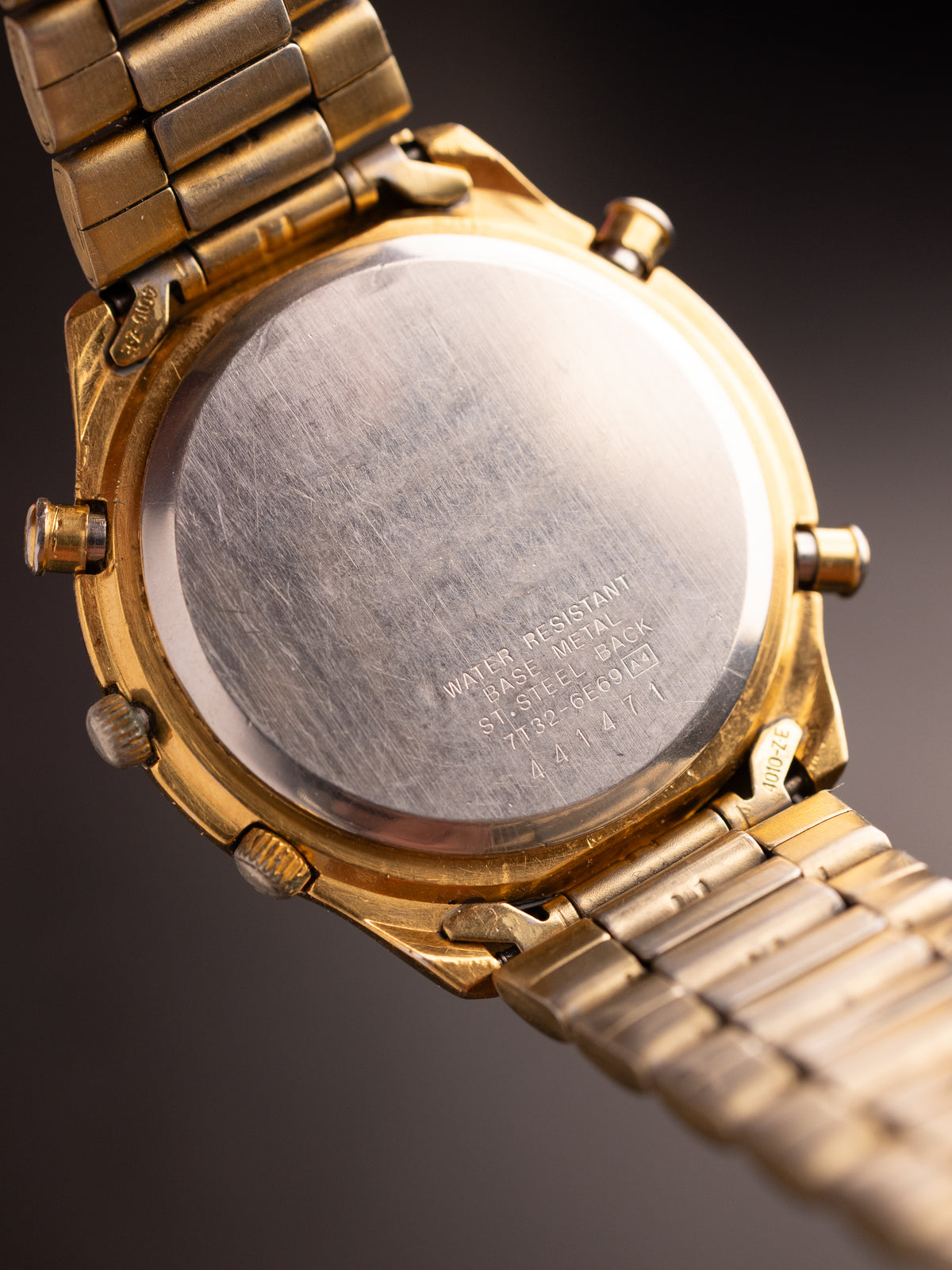 Seiko Chronograph Gold Dancing Hands Ultra 441471 (Ref. 7T32-6569 A4) (39mm; Quartz) (Rare)