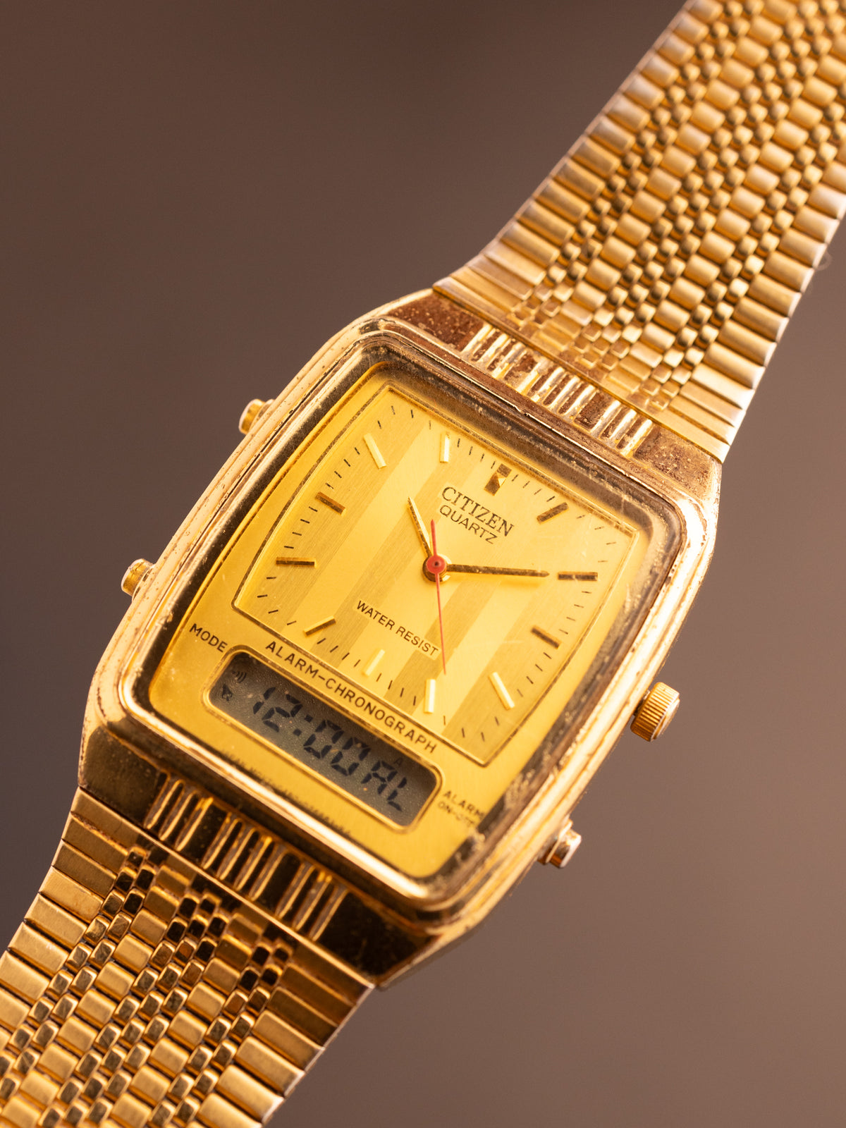Citizen Ana-Digi Gold 680134 Alarm Chronograph (Ref. C480-D01182 