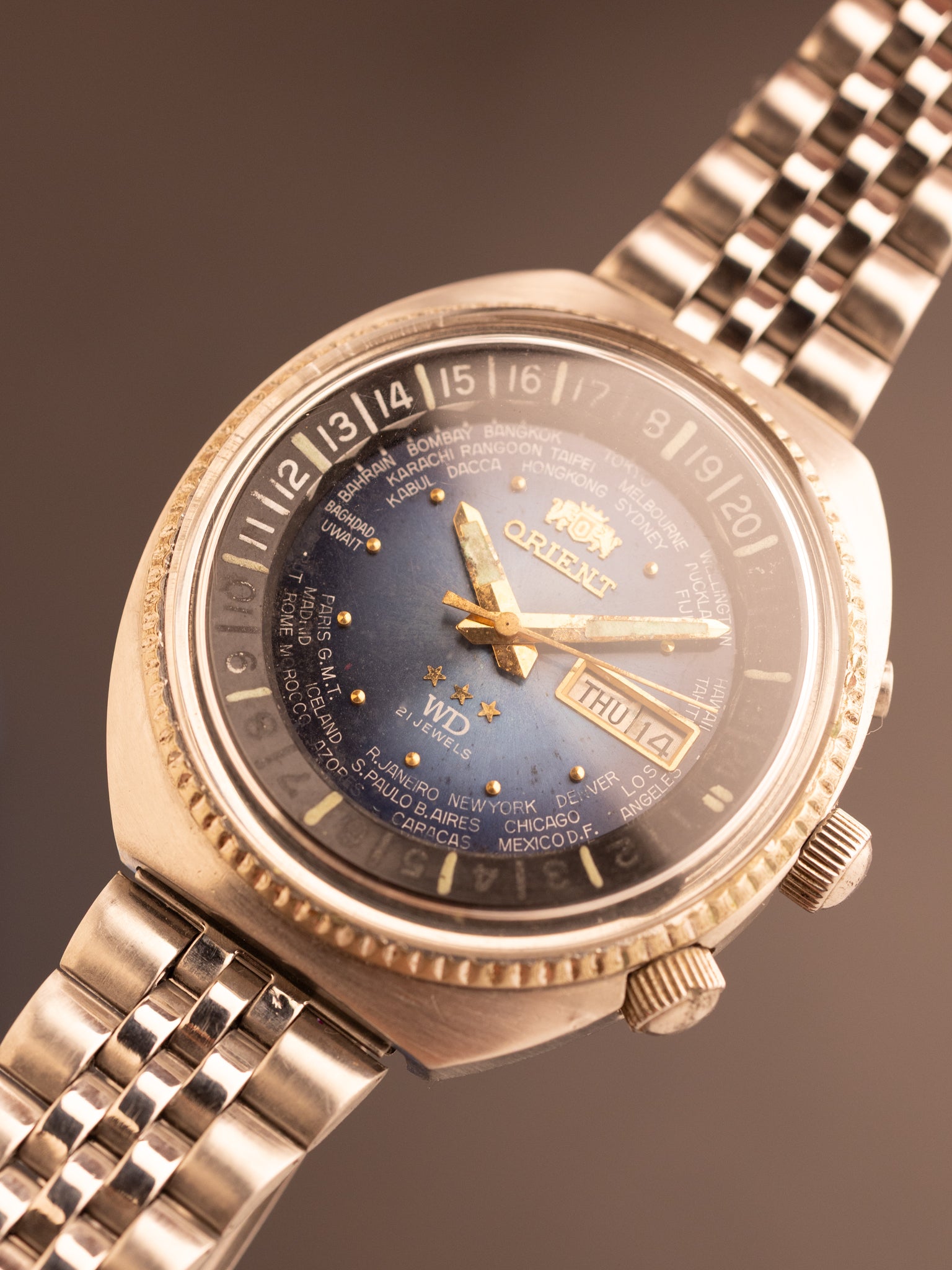 ORIENT ゴールド　マリアウォッチ Orient Jumbo World Diver GMT Very Rare (Ref. Y-469622-7A) (43mm