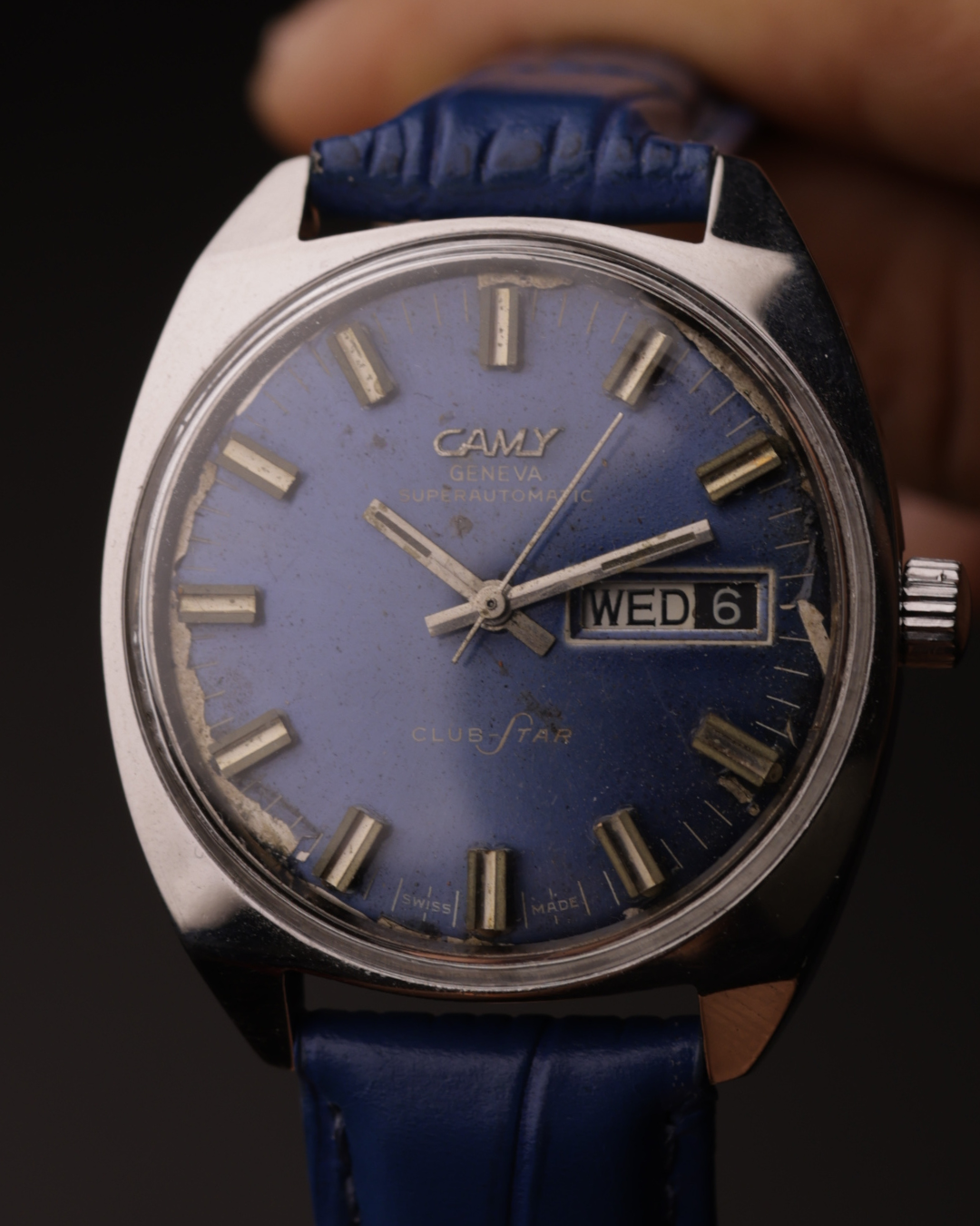 Camy Club Star Vintage Watch | 25 Jewels | Swiss Made | Blue Dial | 1970s