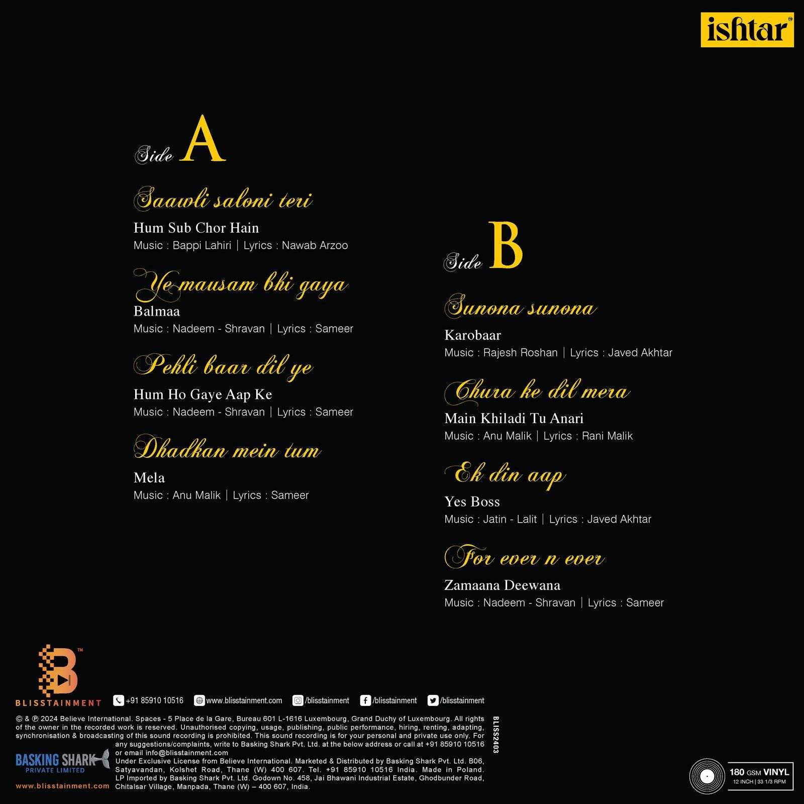 Kumar Sanu And Alga Yagnik- Golden Hits (Arrives in 4 Days)