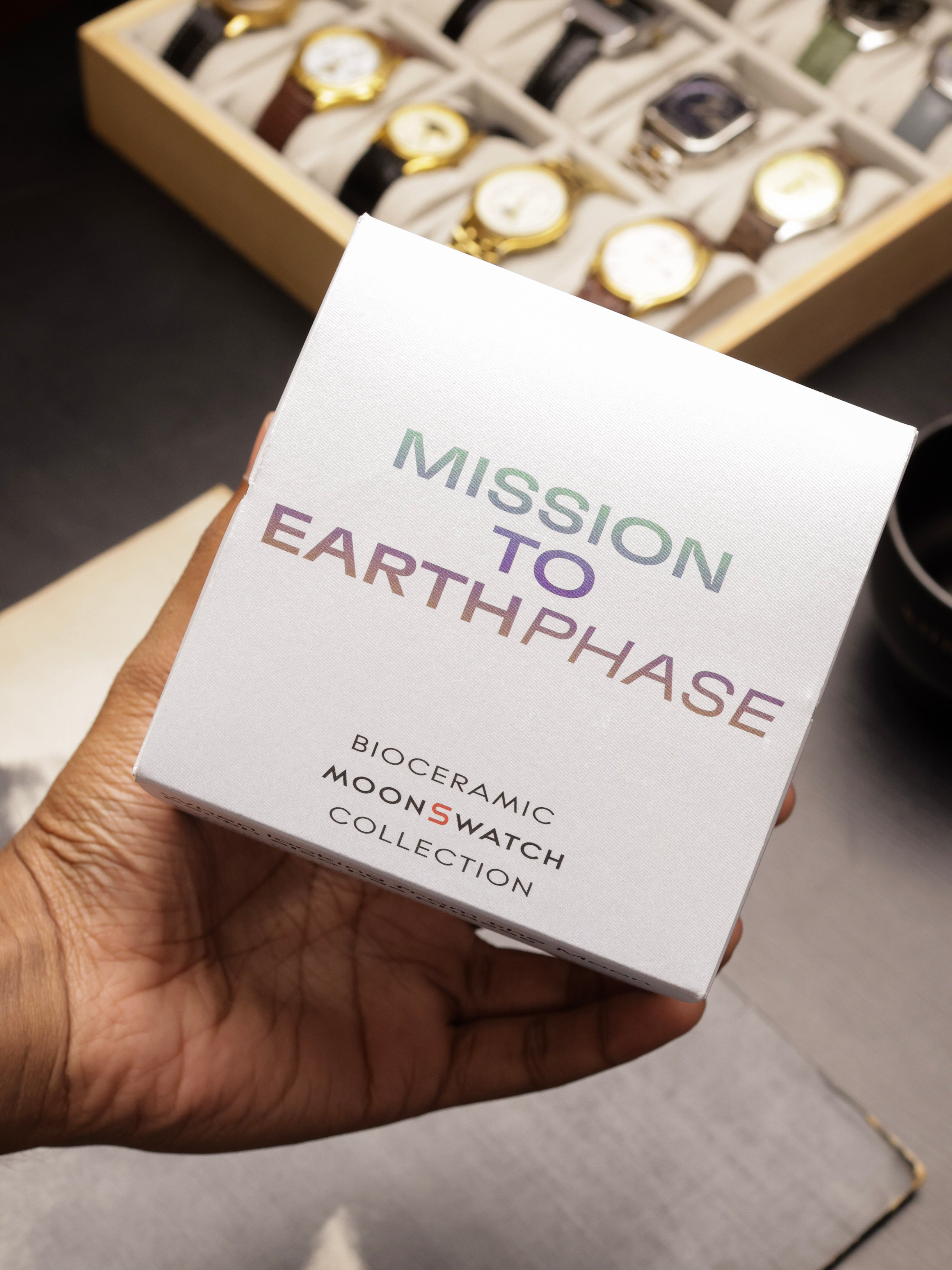 Omega × Swatch Bioceramic Moonswatch — Mission to Earthphase