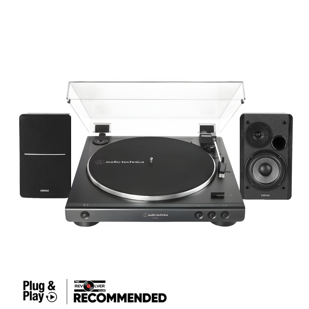 Enthusiast Pack / Audio Technica AT-LP60X + Edifier R1280DB Speakers / Stereo Turntable Package