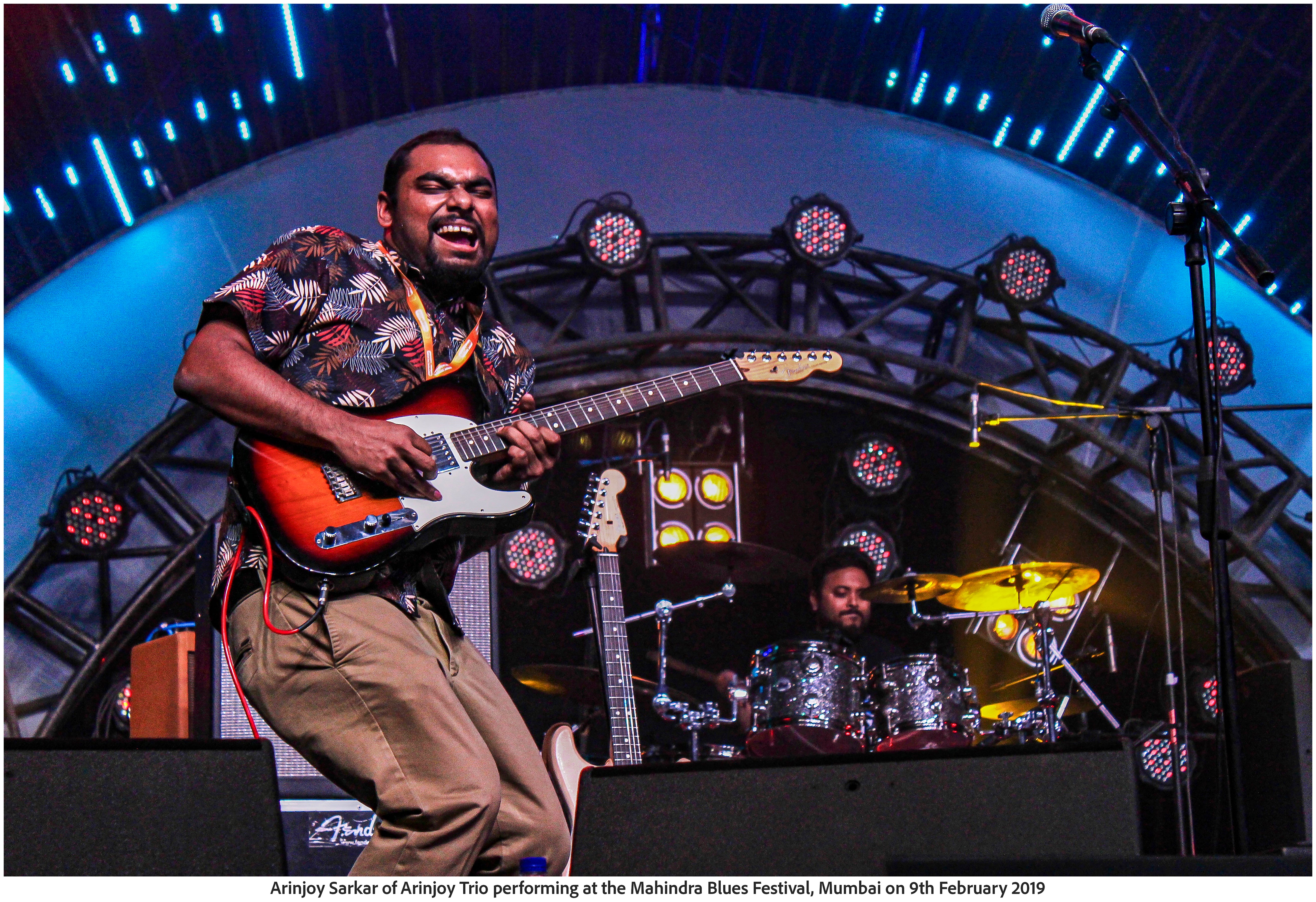 Arinjoy Sarkar of Arinjoy Trio performing at the Mahindra Blues Festival, Mumbai on 9th February 2019 (Photo Frame)