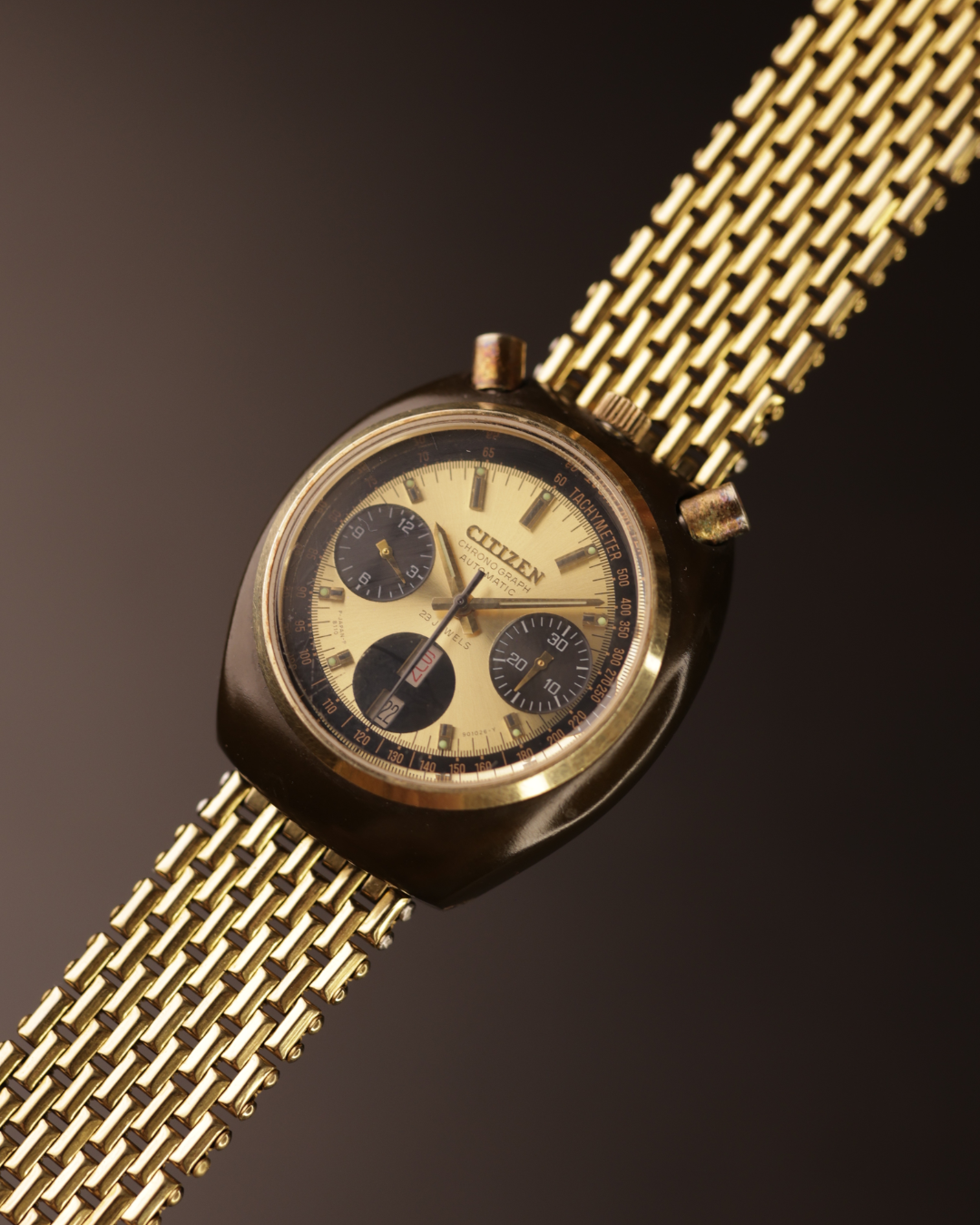 Citizen Bullhead Automatic Chronograph 8110 – Panda Dial (1970s, Japan)