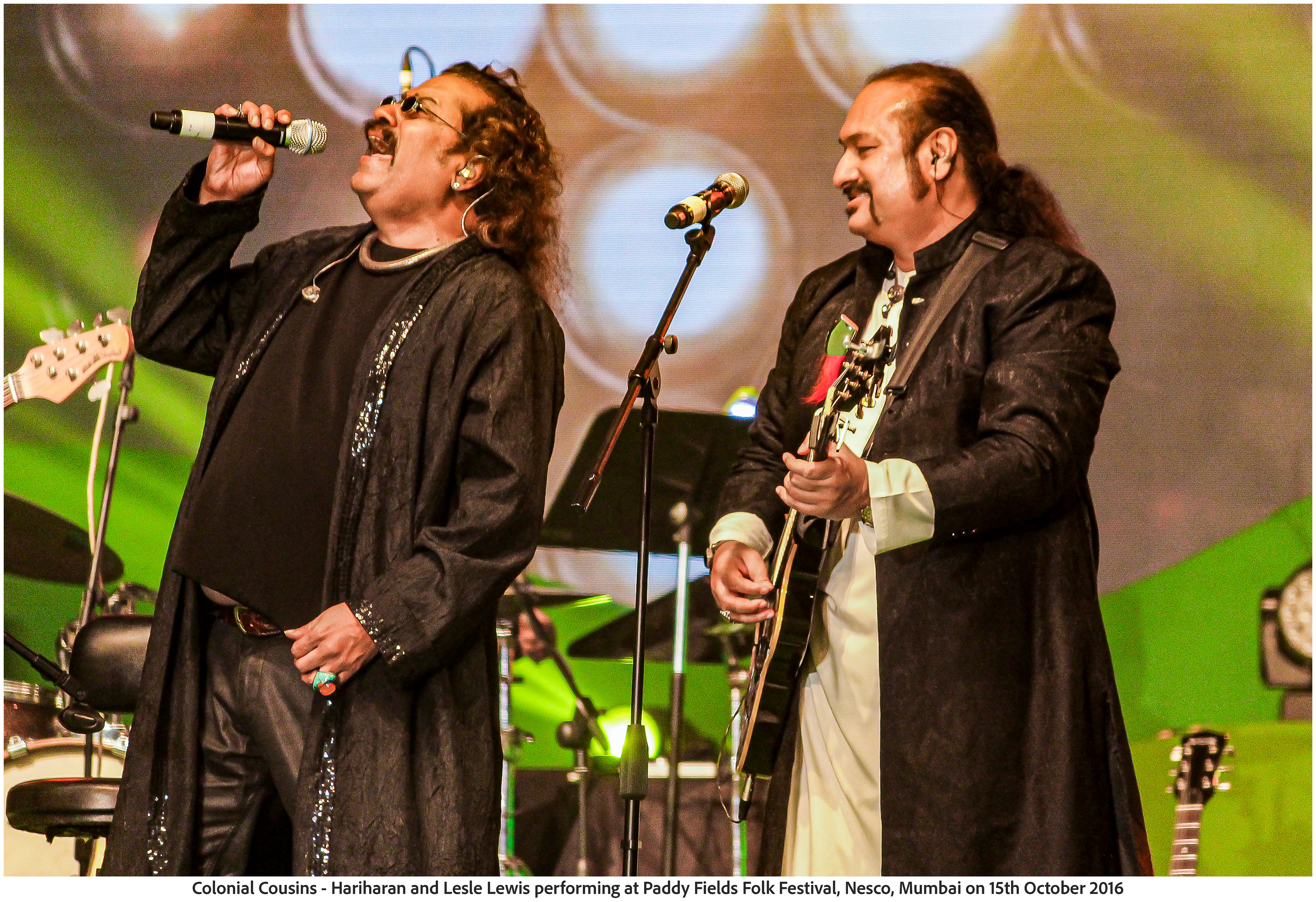 Colonial Cousins - Hariharan and Lesle Lewis performing at Paddy Fields Folk Festival, Nesco, Mumbai on 15th October 2016 (Photo Frame)