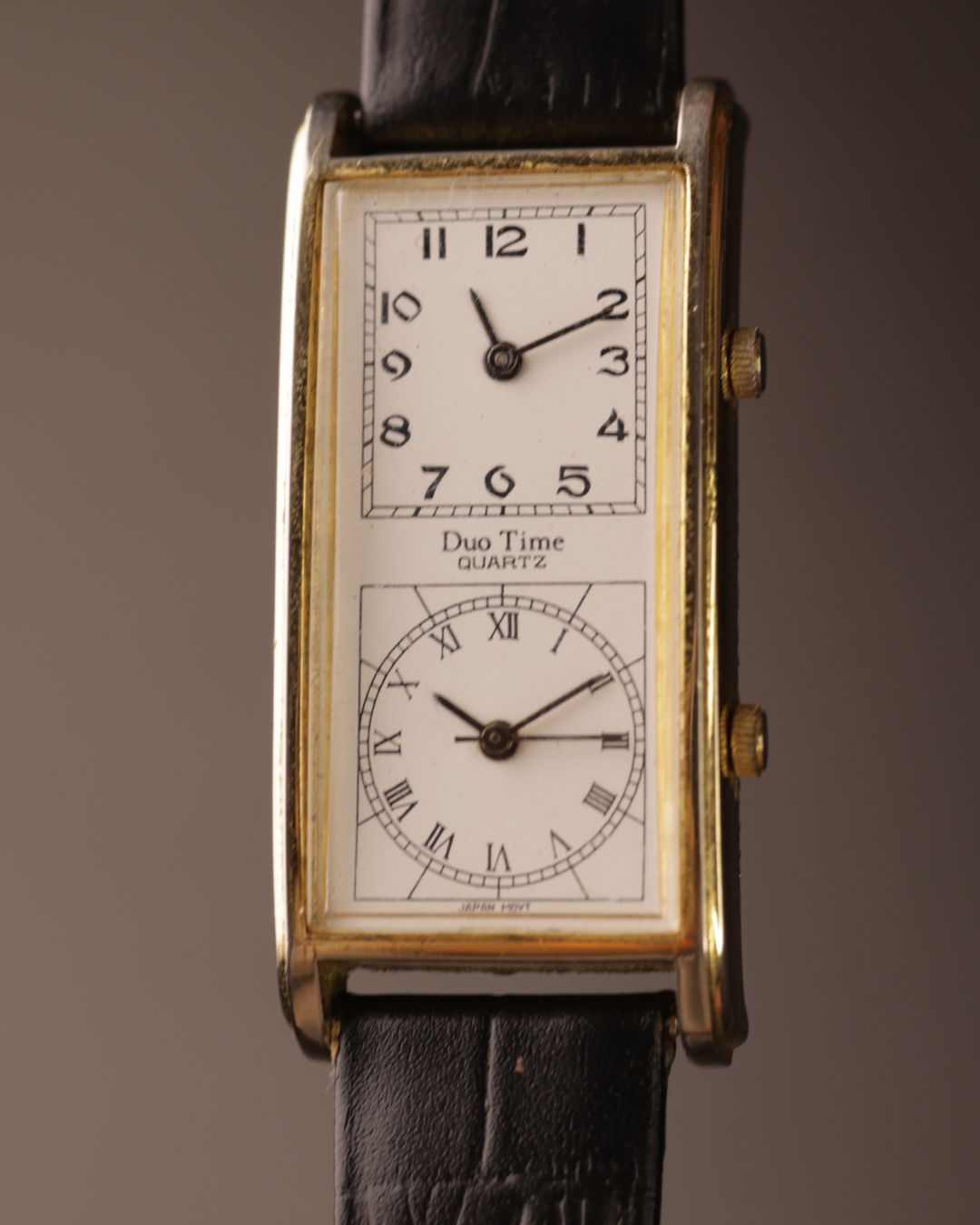 Time Quartz Watch Dual Time Vintage Quartz Watch