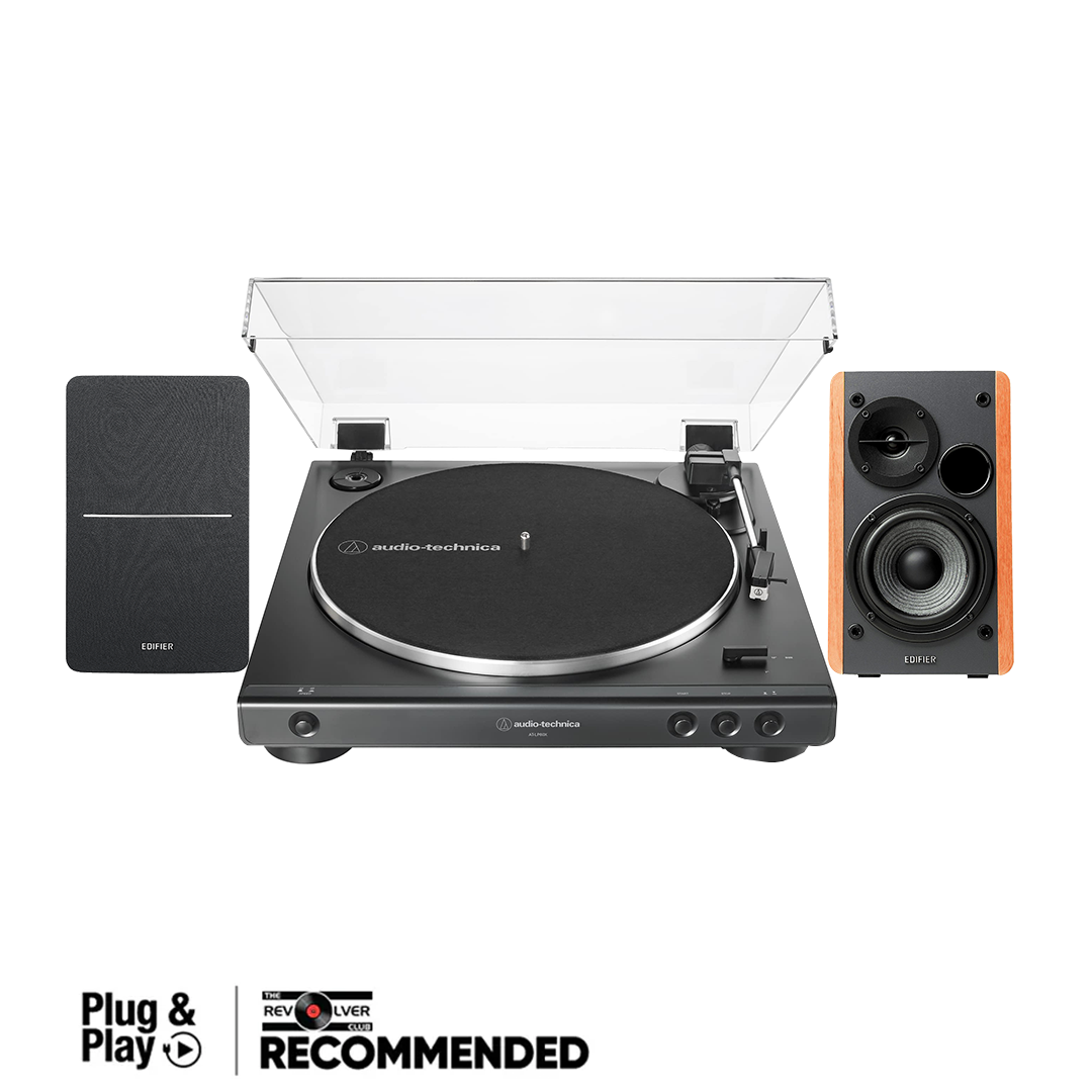 Enthusiast Pack / Audio Technica AT-LP60X + Edifier R1280DB Speakers / Stereo Turntable Package