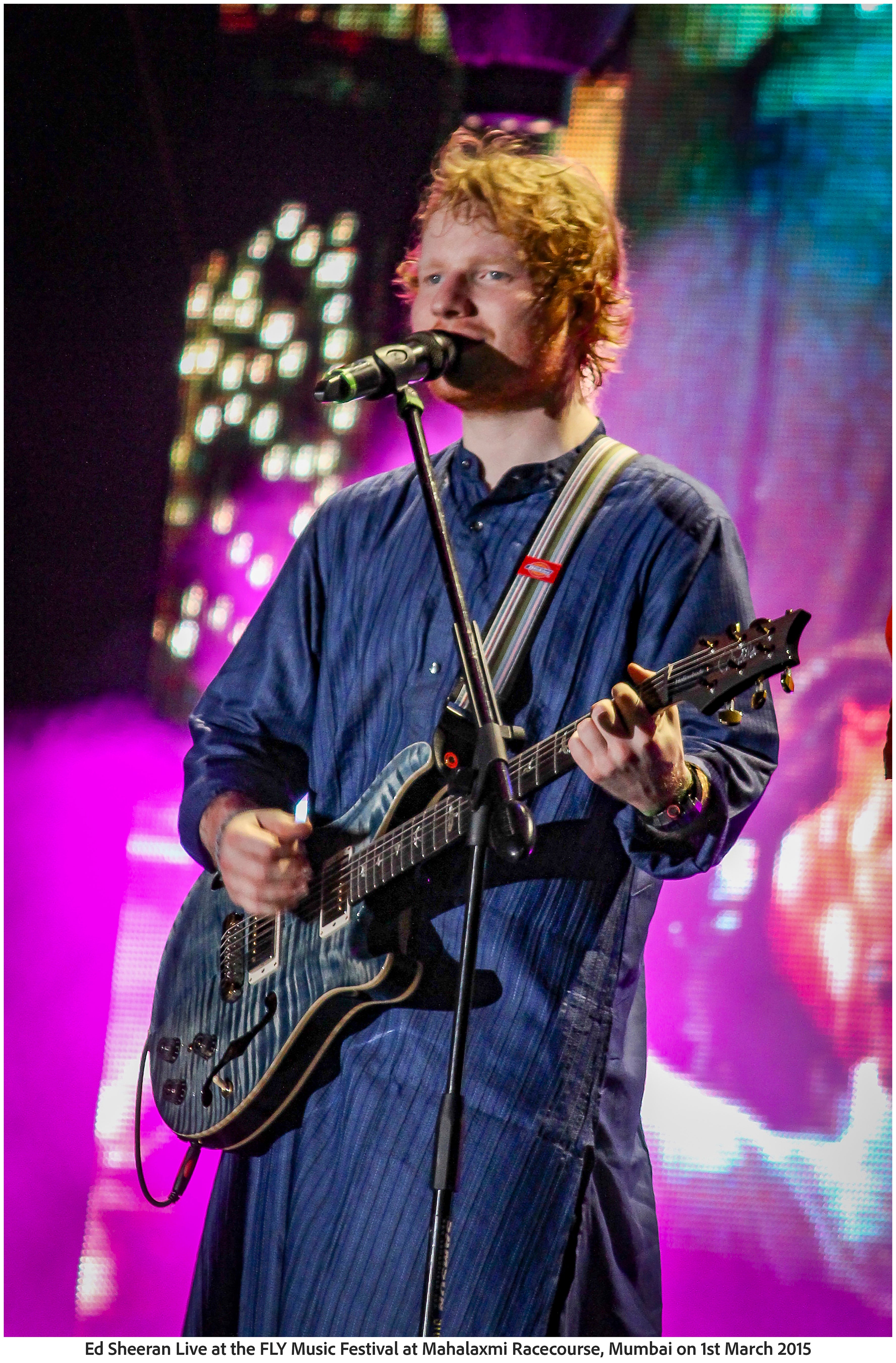 Ed Sheeran Live at the FLY Music Festival at Mahalaxmi Racecourse, Mumbai on 1st March 2015 (Photo Frame)