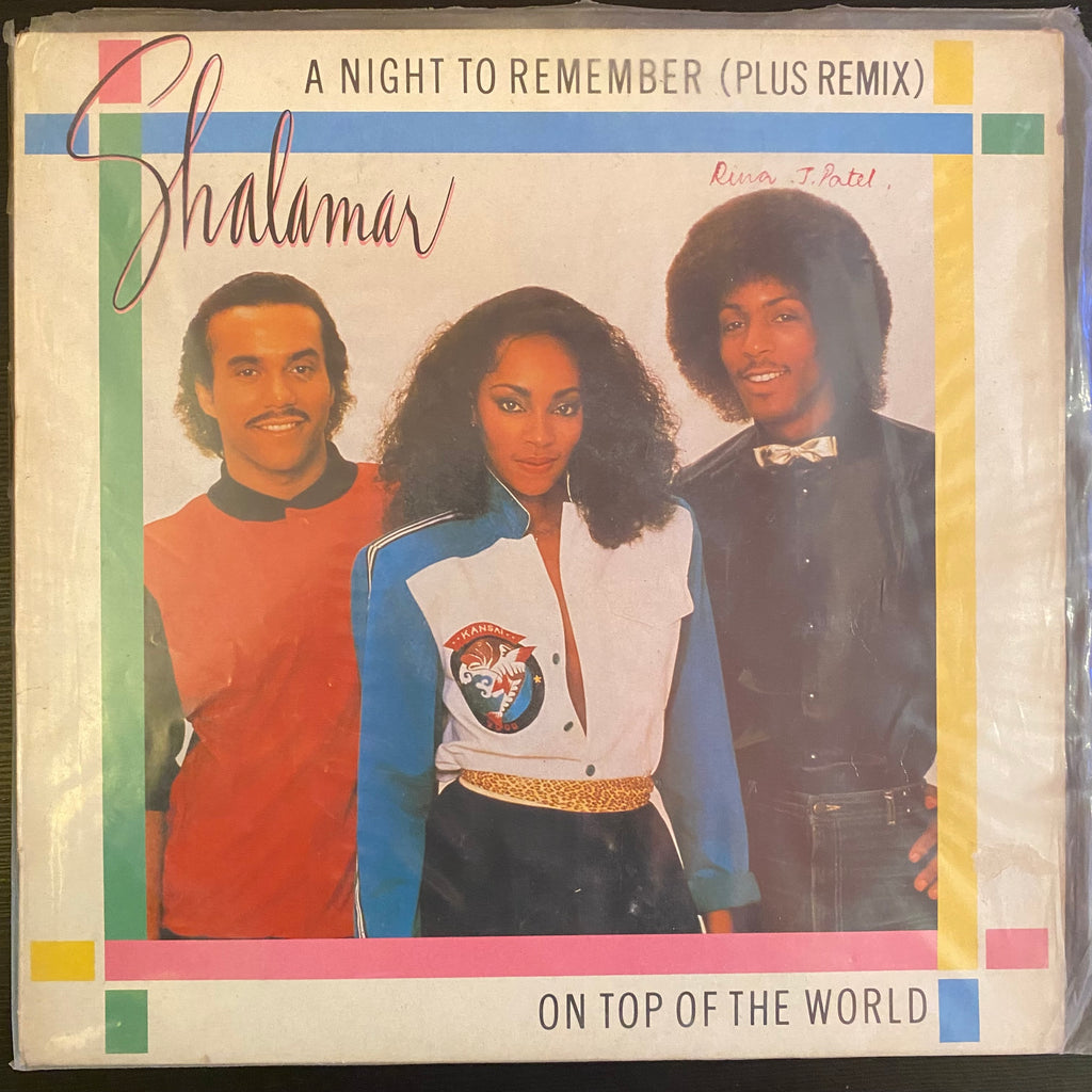 Shalamar – A Night To Remember (Plus Remix) / On Top Of The World (Used Vinyl - VG) MD Marketplace