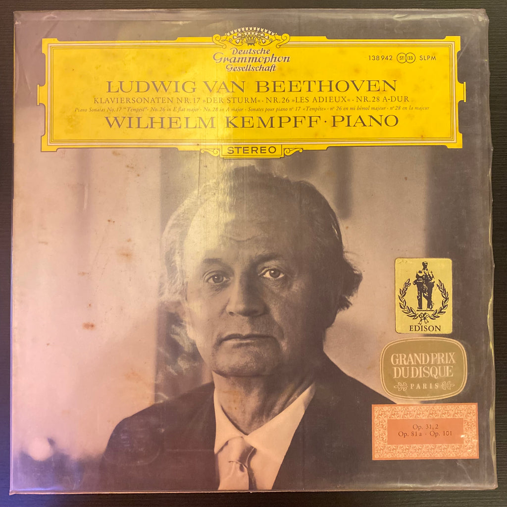 Ludwig van Beethoven / Wilhelm Kempff – Klaviersonaten »Der Sturm« / »Les Adieux« / Nr. 28 A-dur, Op. 101  (Used Vinyl - VG+) SC Marketplace