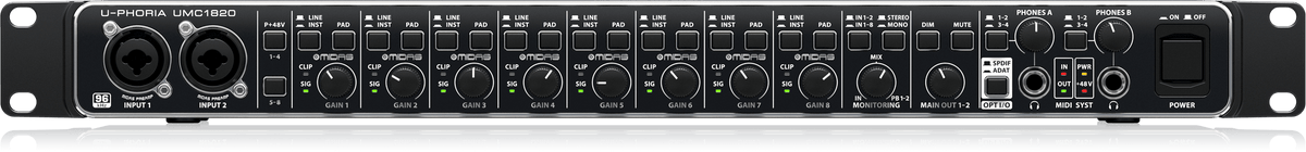 Behringer U Phoria UMC1820 Audio Interface | The Revolver Club