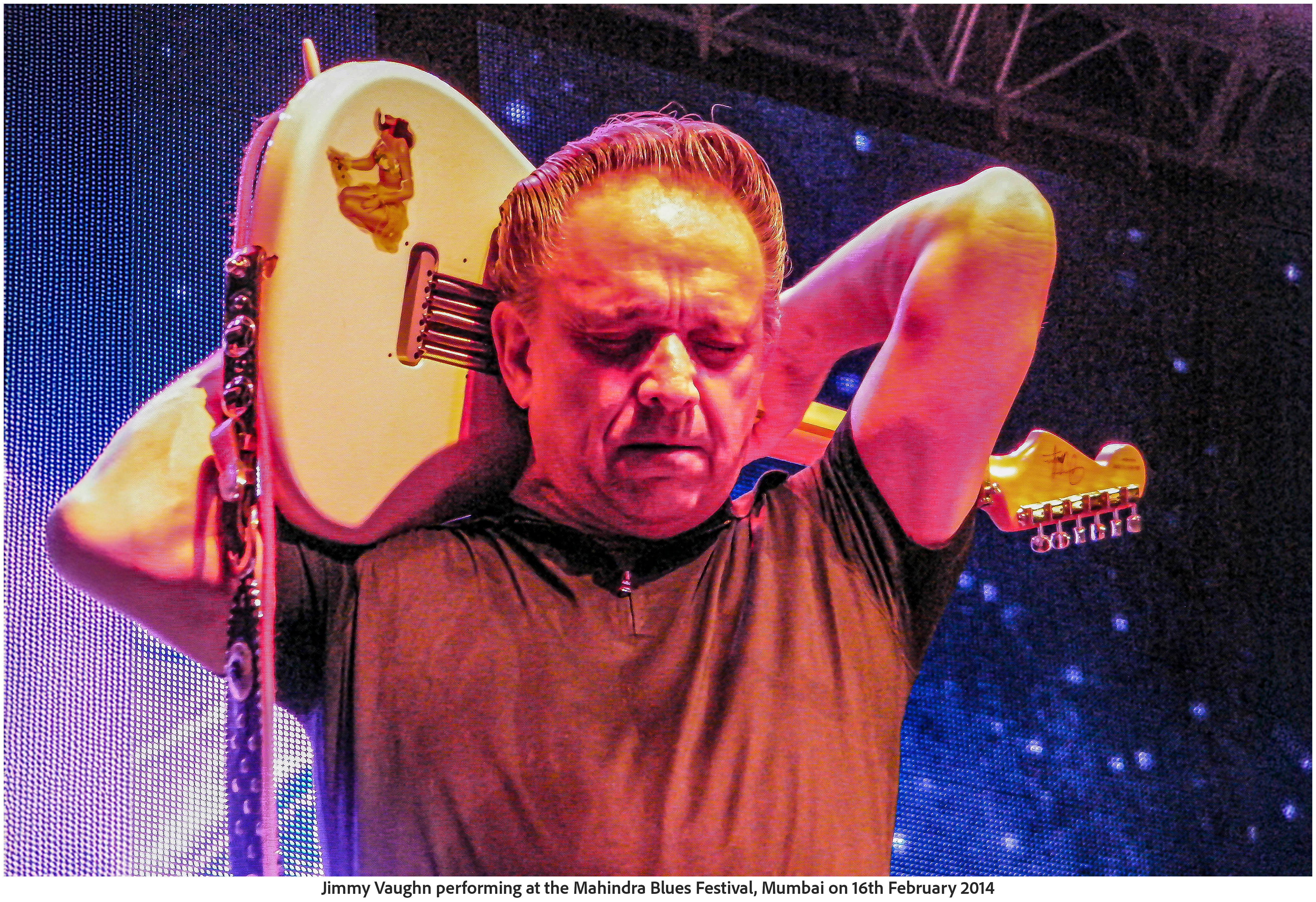 Jimmy Vaughn performing at the Mahindra Blues Festival, Mumbai on 16th February 2014 (Photo Frame)