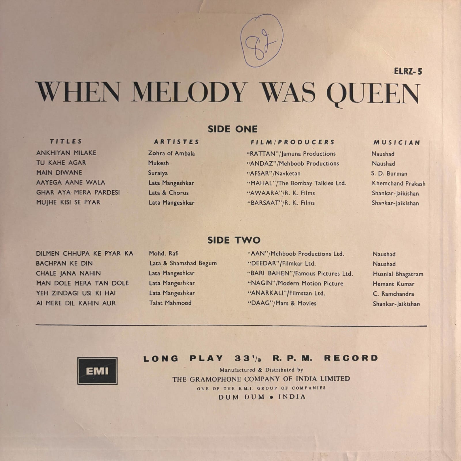 Various – When Melody Was Queen (Used Vinyl - VG)JB Marketplace