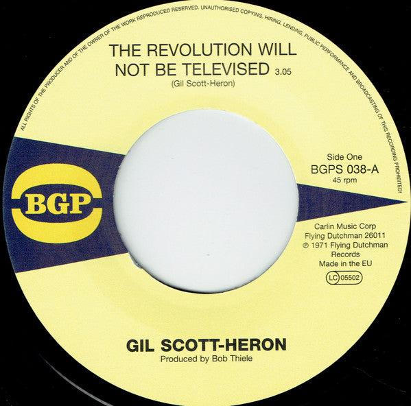 Gil Scott-Heron – The Revolution Will Not Be Televised (Arrives in 21 days)