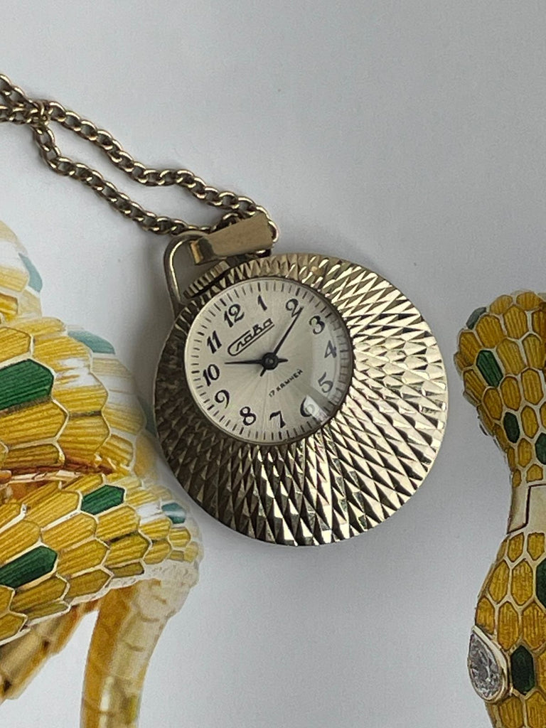 Russian Pendant Watch With Chain
