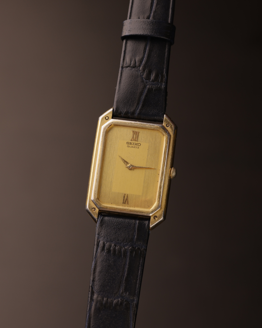 Seiko Quartz 6530-5000 Gold Rectangular Dress Watch – Japan – 1980s