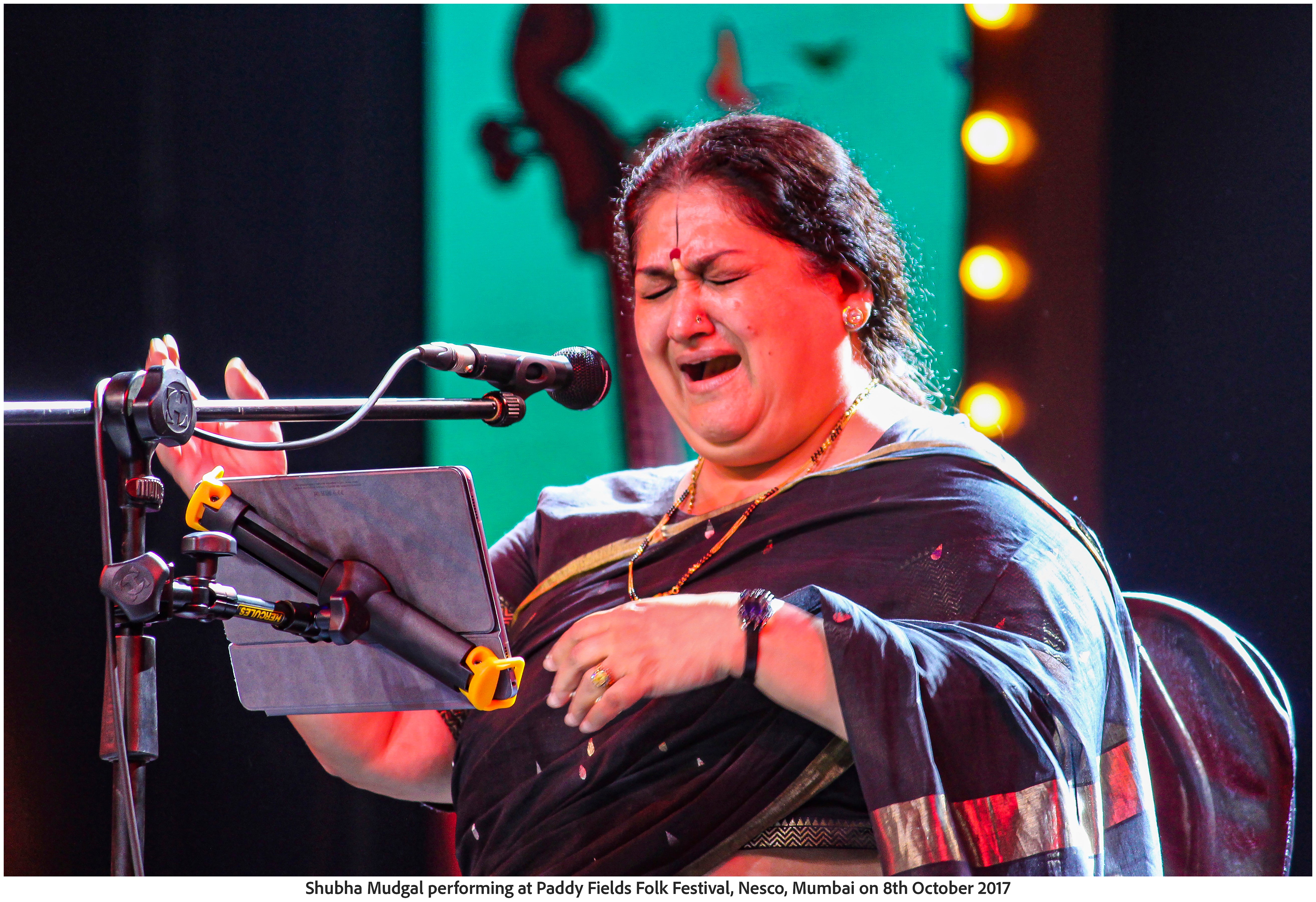 Shubha Mudgal performing at Paddy Fields Folk Festival, Nesco, Mumbai on 8th October 2017 (Photo Frame)