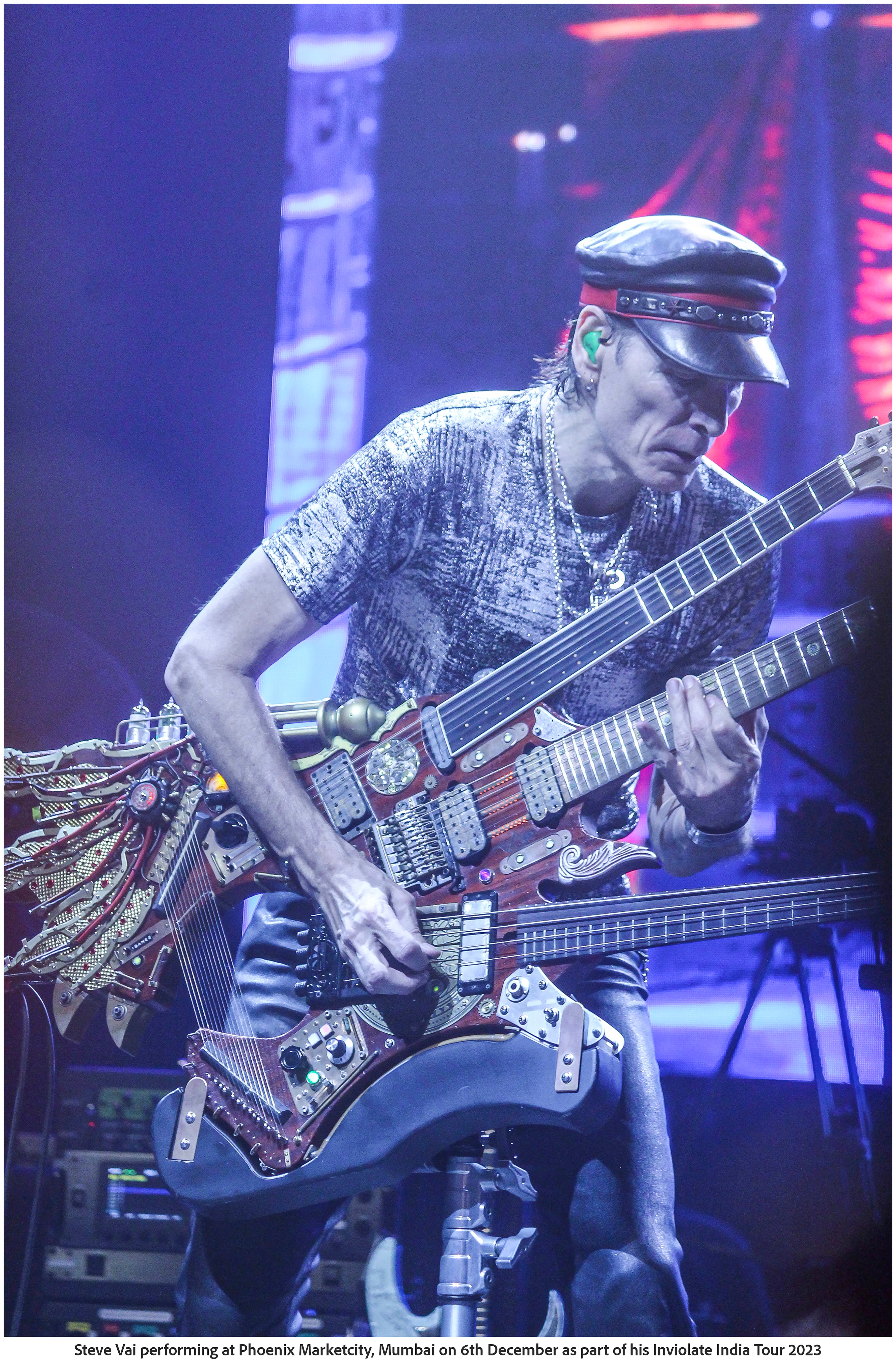 Steve Vai performing at Phoenix Marketcity, Mumbai on 6th December as part of his Inviolate India Tour 2023 (Photo Frame)