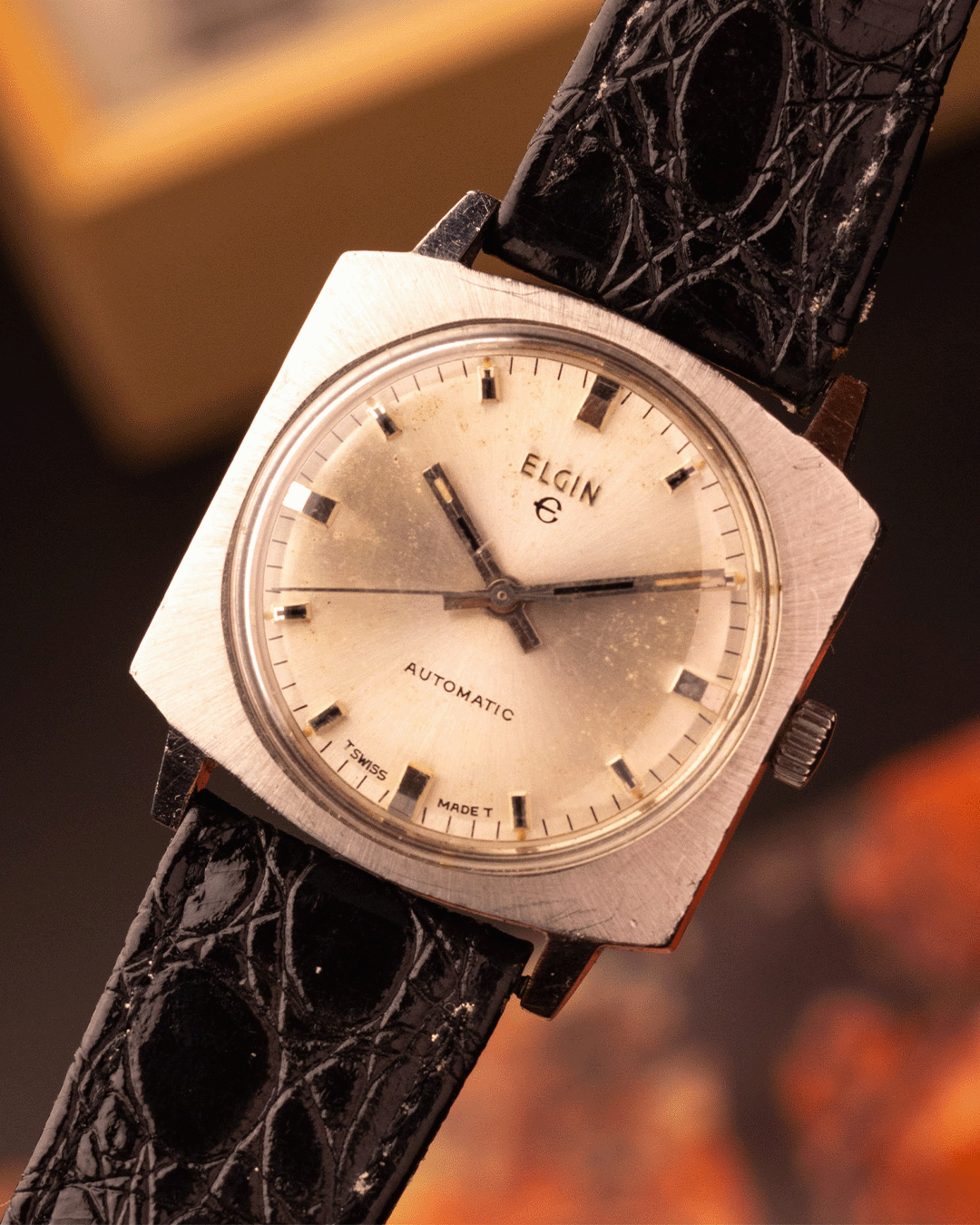 Elgin 4349 (Cushion Dial) – 32x34mm, Automatic Movement