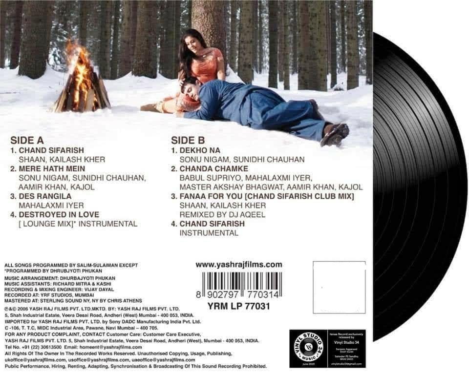 Jatin Lalit Prasoon Joshi- Fanaa (Arrives in 7 days)