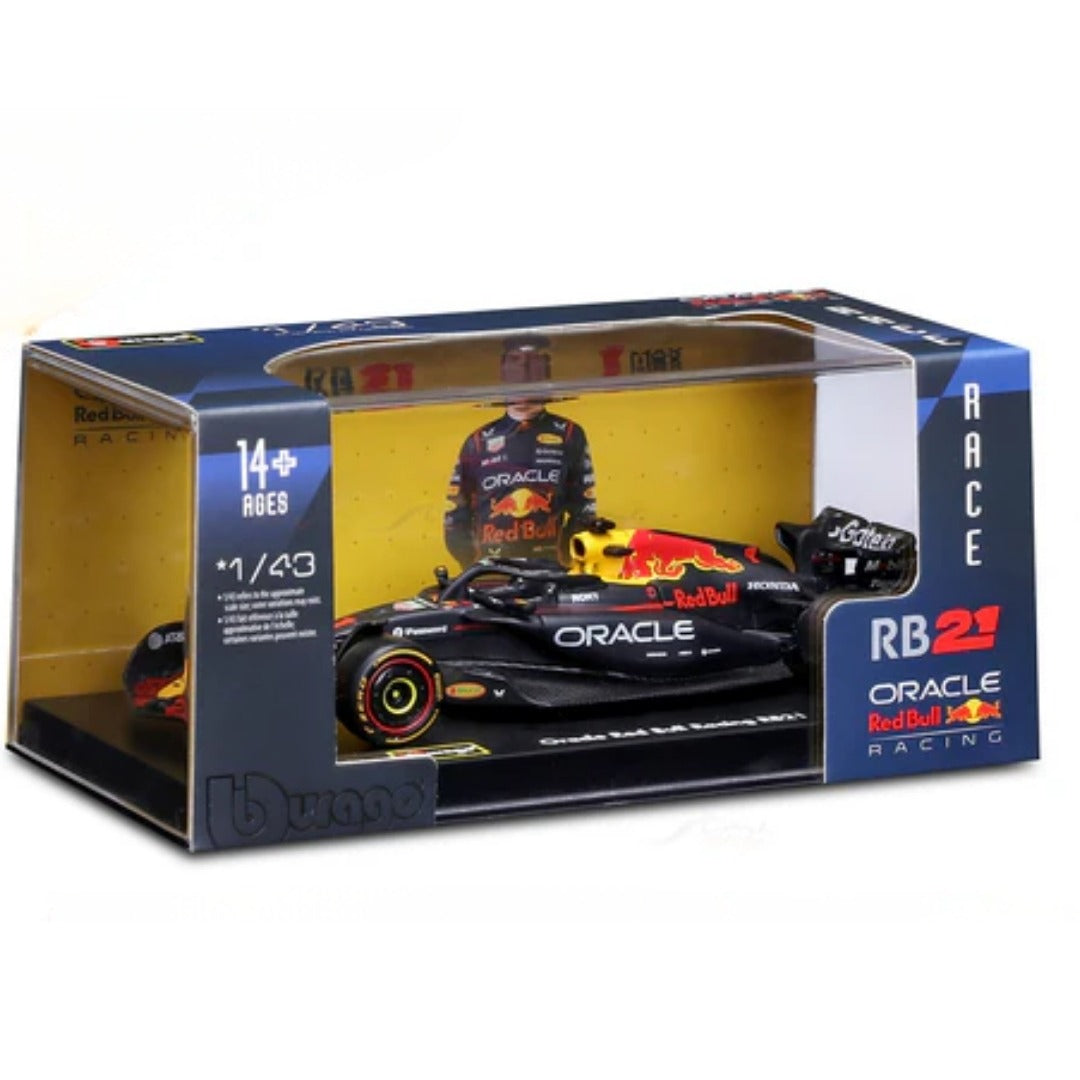 Official Bburago 2025 RedBull RB-21 No. 1 Max Verstappen Bahrain GP - Scale 1 : 43 Diecast Scale Model