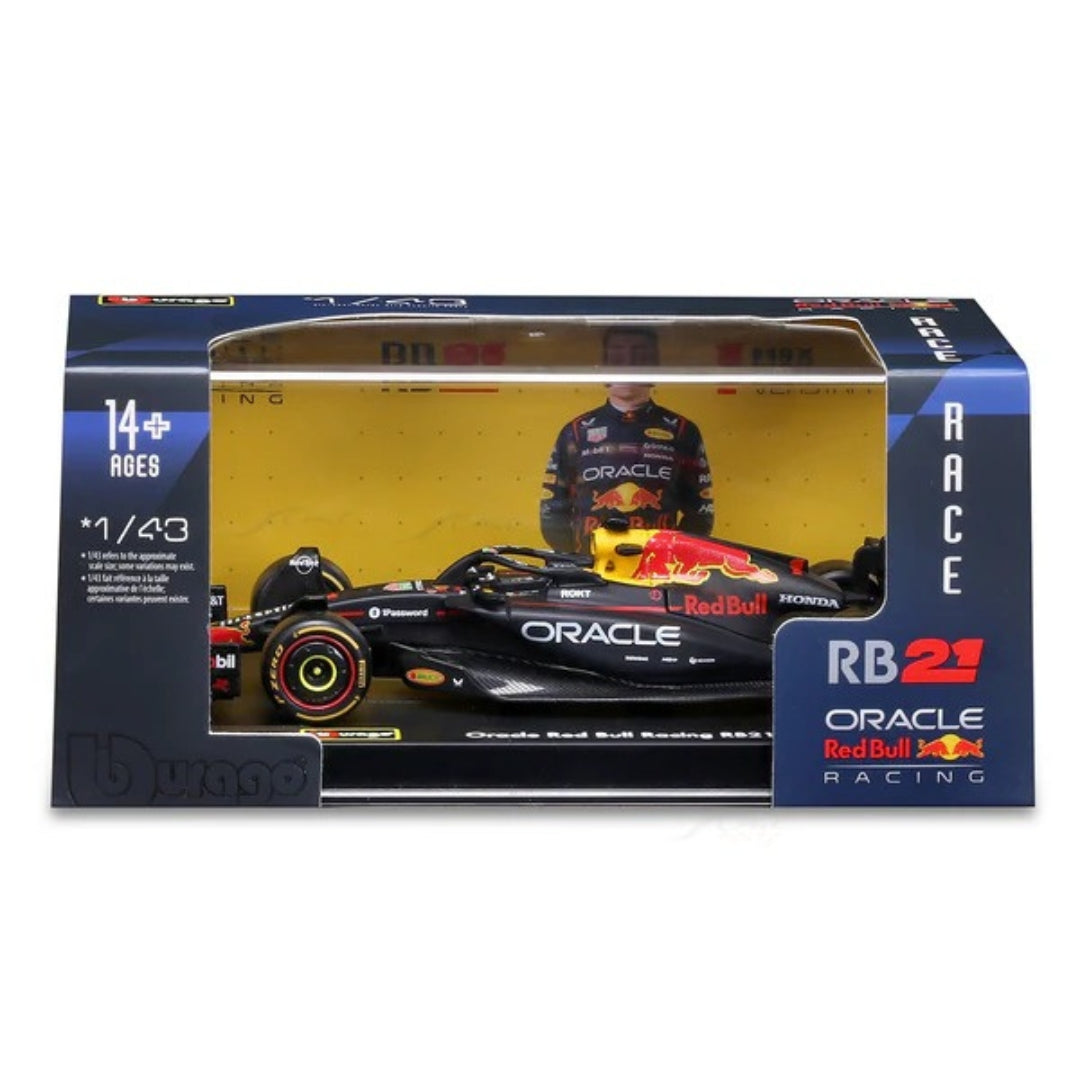 Official Bburago 2025 RedBull RB-21 No. 1 Max Verstappen Bahrain GP - Scale 1 : 43 Diecast Scale Model