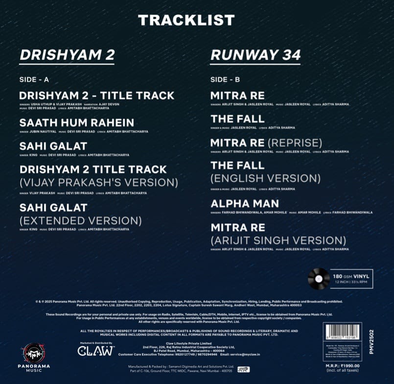 Various - Runway 34 / Drishyam 2 (Arrives in 7 Days)