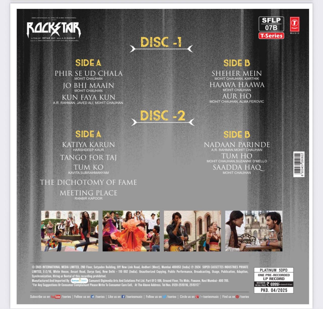 A.R Rahman - Rockstar (Picture Disc) (Pre Order)