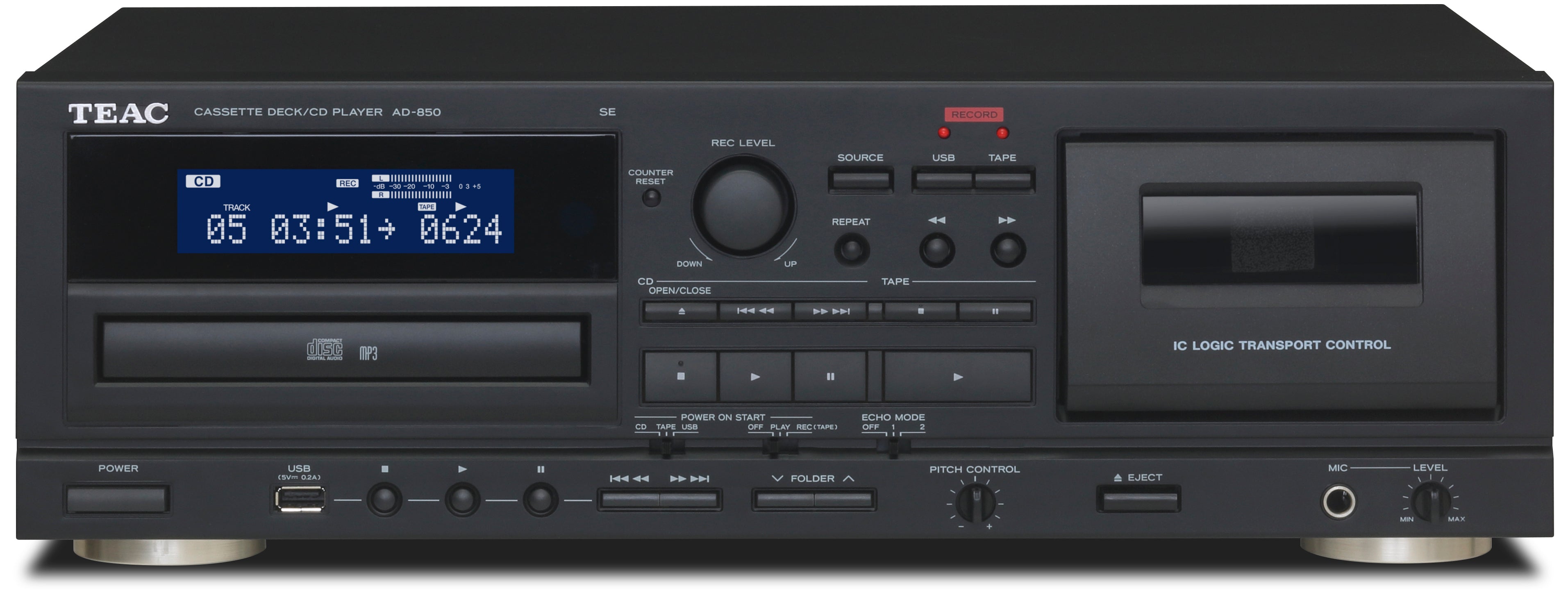 TEAC AD 850 SE Cassette Deck CD Player