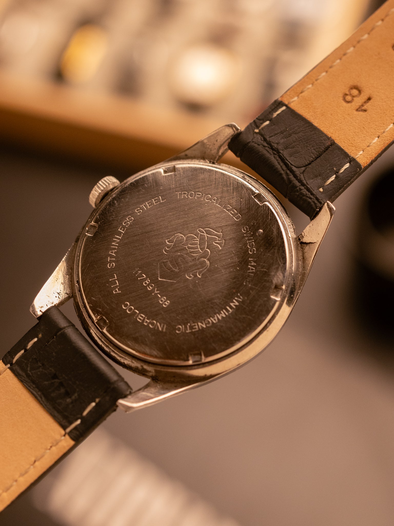 Henri Sandoz Black Dial (Ref. 11789Y-88) (34mm; Manual)