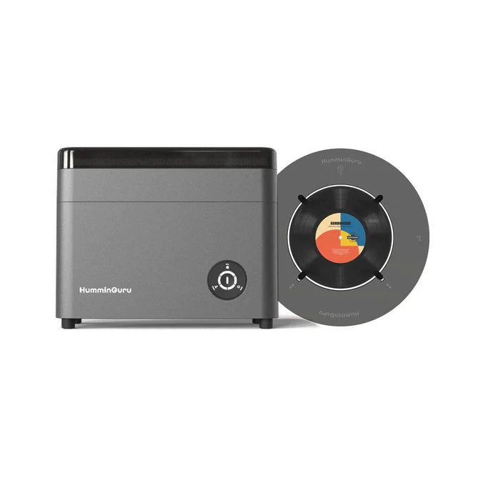 HumminGuru Ultrasonic Vinyl Record Cleaner Bundle with 7" + 10" Record