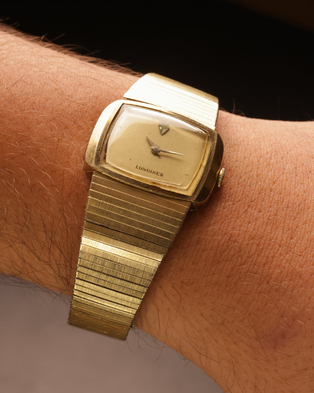 Longines x Wittnauer Tank-Style Dress Watch (Gold-Plated)