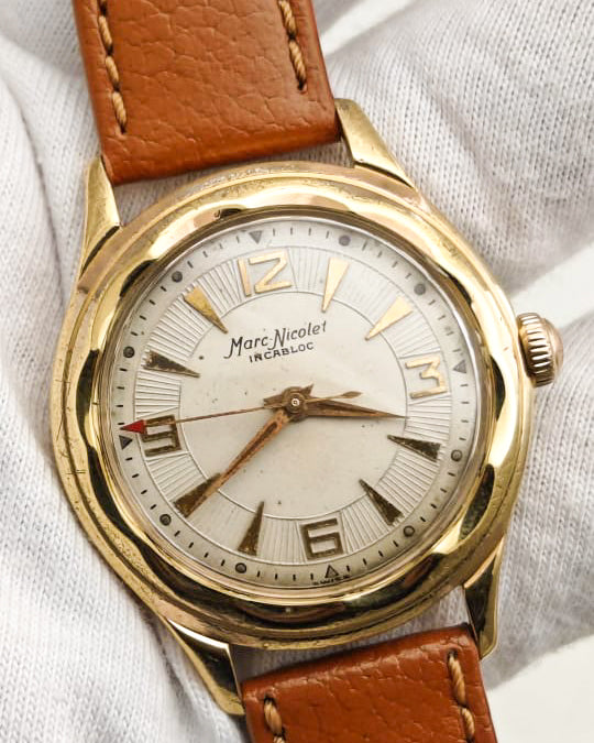Marc Nicolet Incabloc Hand Winding Men's Watch