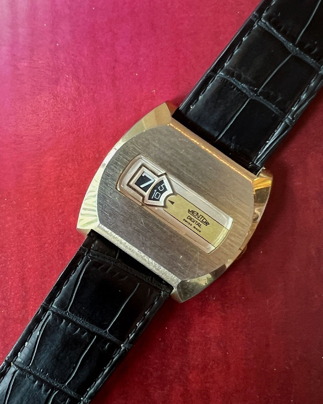 Mentor Digital Jump Hour Wrist Watch