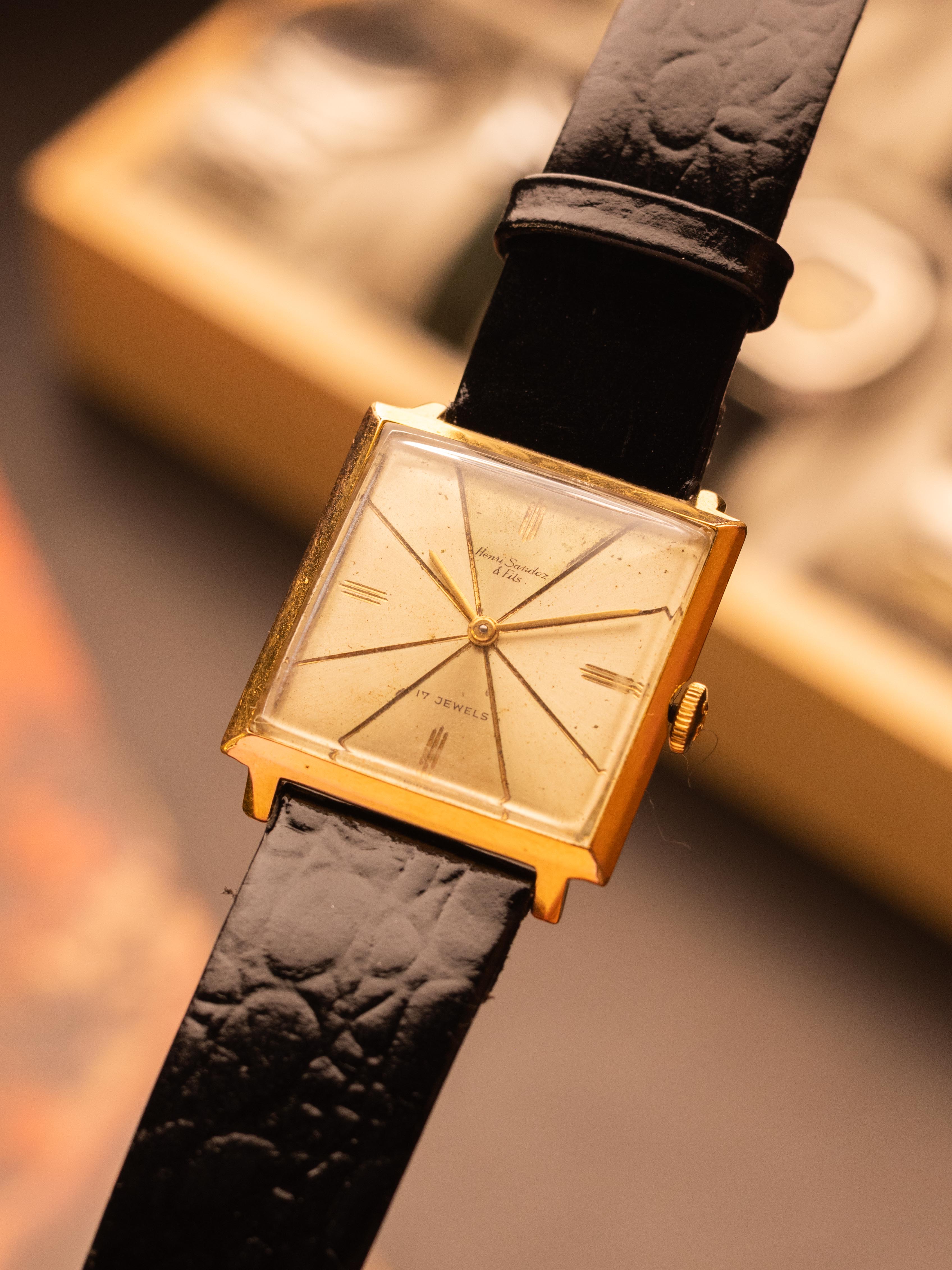 Henri Sandoz & Fils Square Tank (30x33mm, Manual)