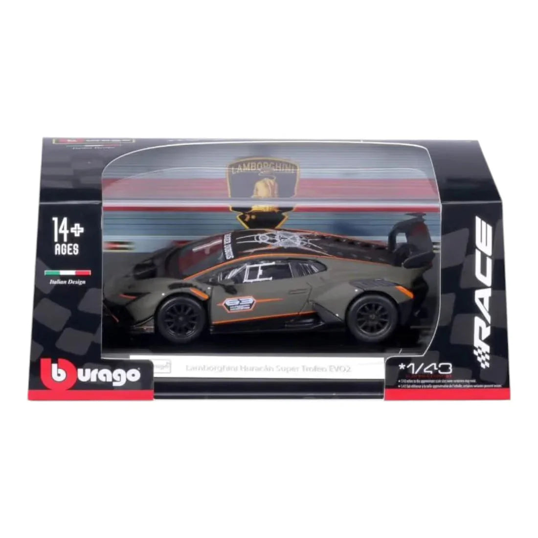 Bburago Race Edition - 1/43 Scale Model - Lamborghini Huracan Super Trofeo EVO2