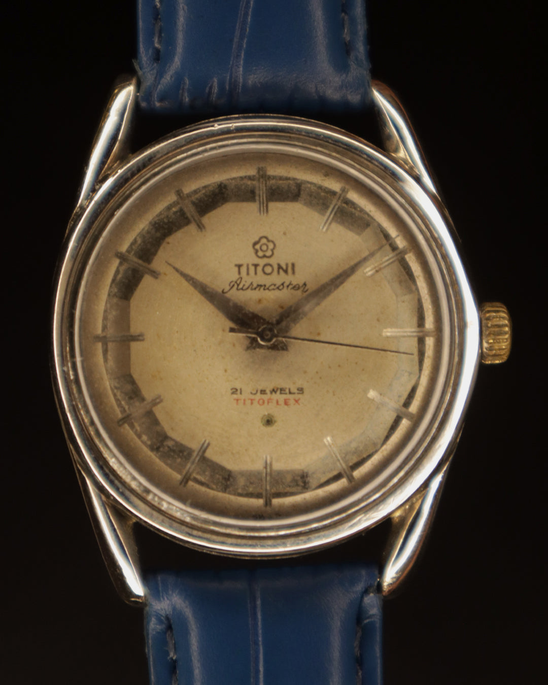 Titoni Airmaster 21 Jewels Manual Winding Watch – 1960s | Titoflex Case | 39mm Dial