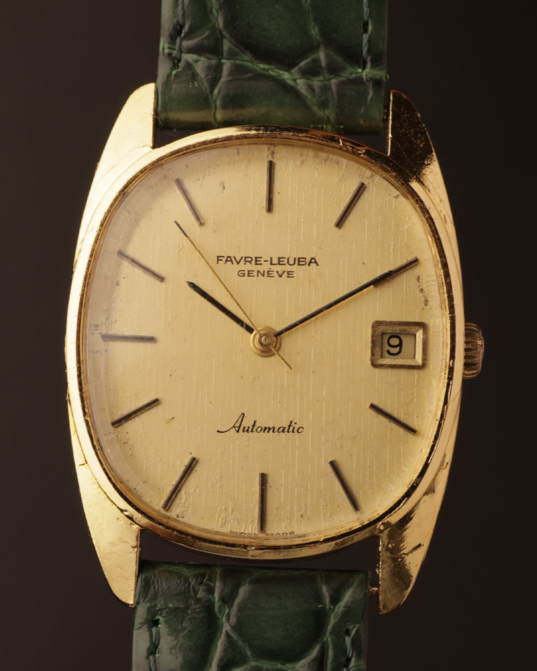 Favre-Leuba Genève Automatic – Gold Dial with Date (Swiss Made)