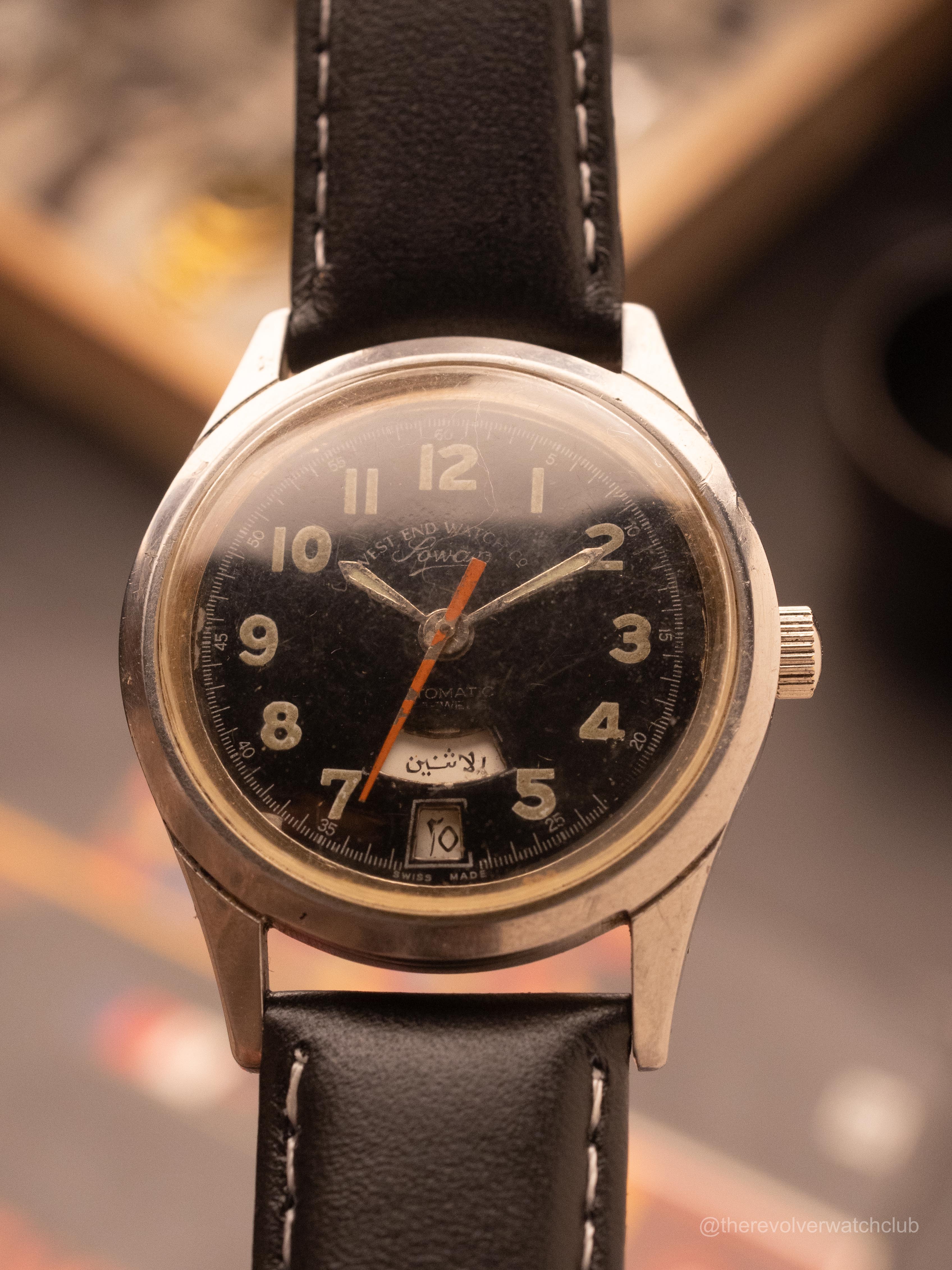 West End Watch Co. Sowar - Arabic Military Dial — Rare, Smiley Presidential (Ref. K-4149) (35mm; Automatic) — image 3