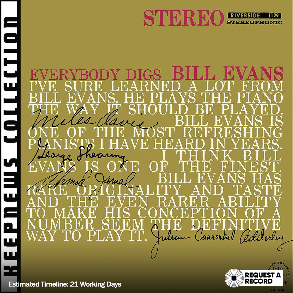 Bill Evans – Everybody Digs Bill Evans (Arrives in 4 Days)